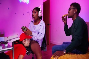 Hazel Grace & Rissa May – Gaming Cums First