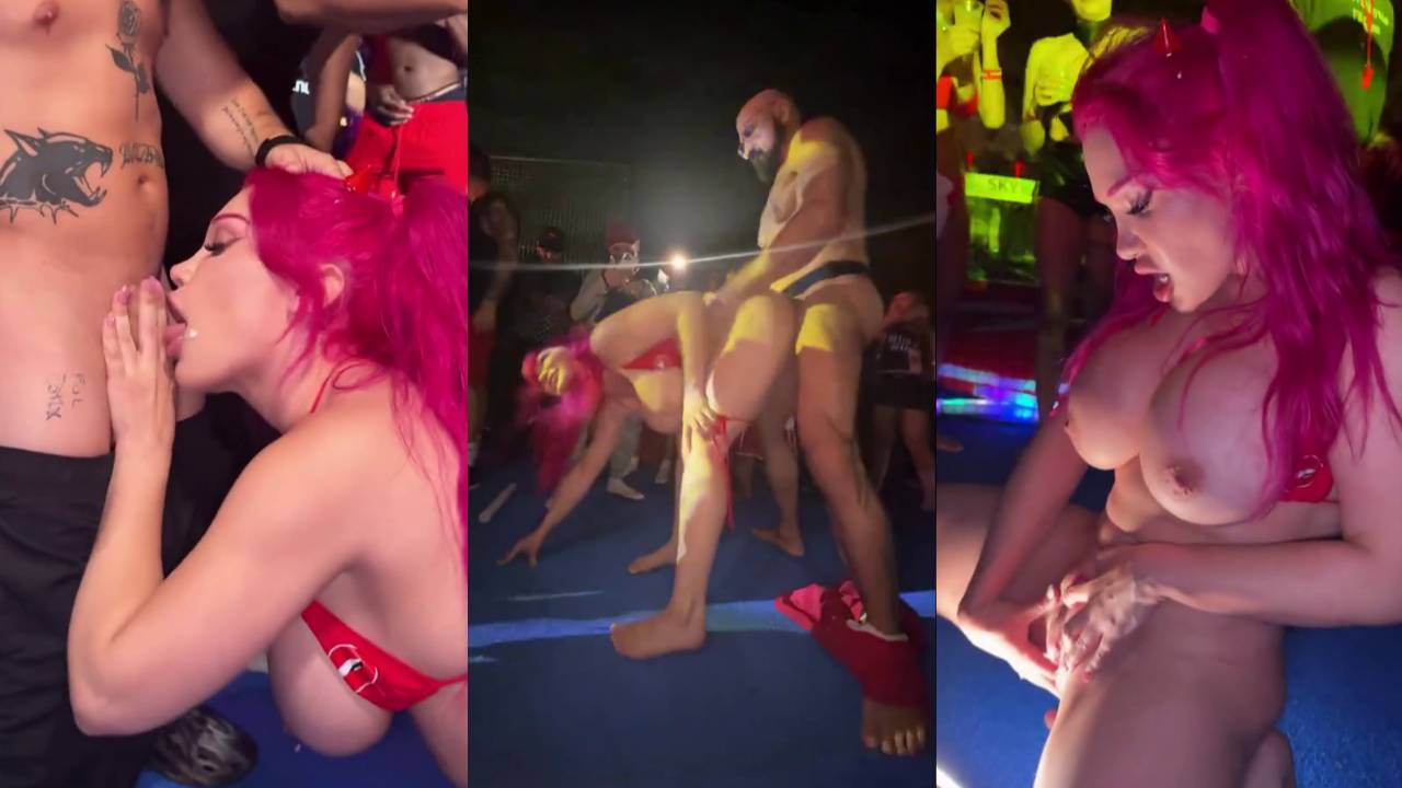 Lily Lou Fucking Multiple Man In A Beach Party
