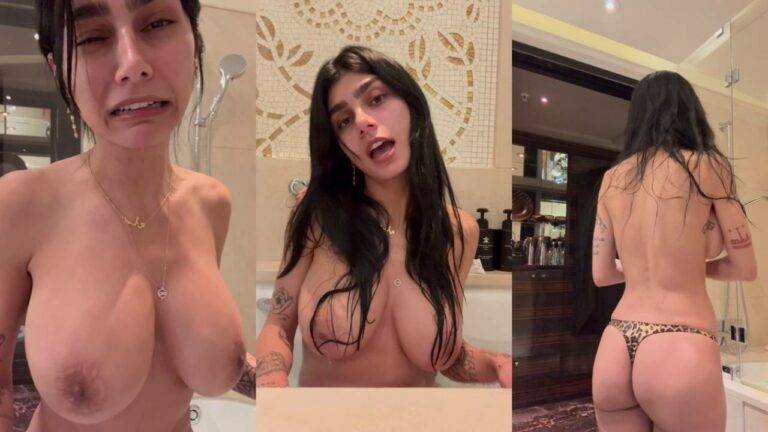 Mia Khalifa Taking How Shower In Paris Hotel