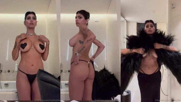 Mia Khalifa Getting Ready For Haloween Party