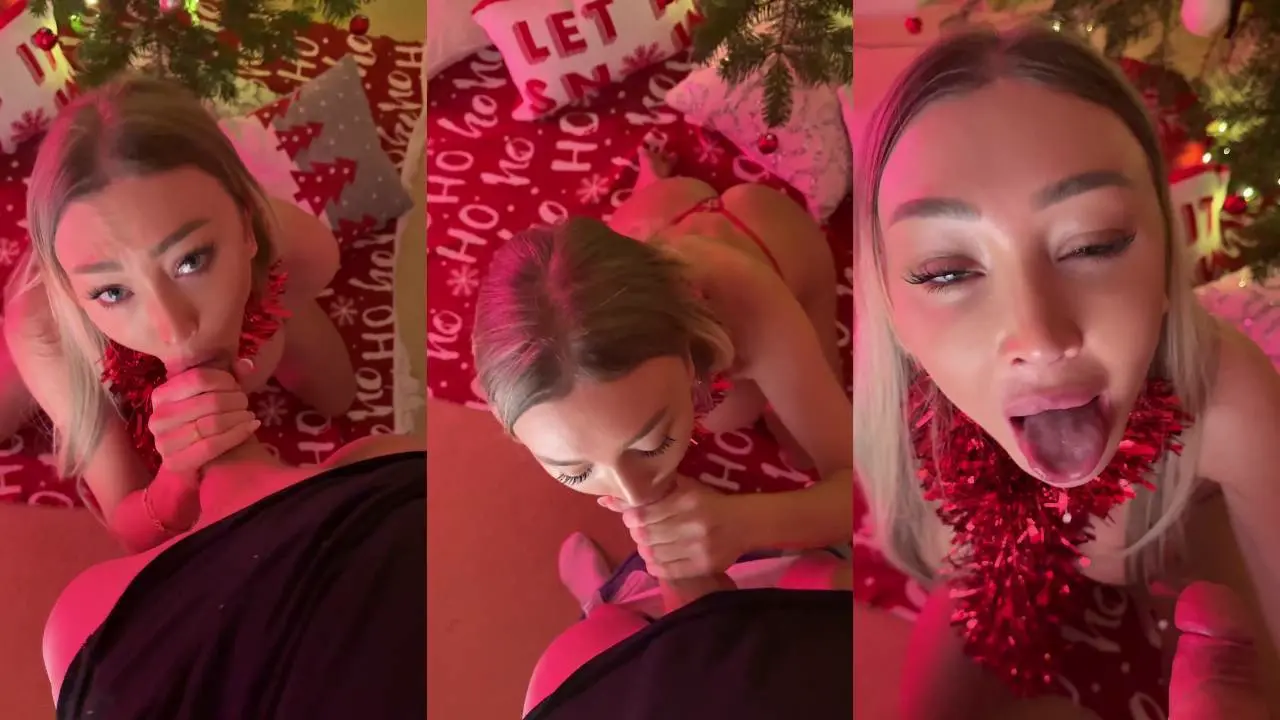 Frances Bentley – 12 Days of Christmas Day 7: Blowjob & Milking OnlyFans Scene