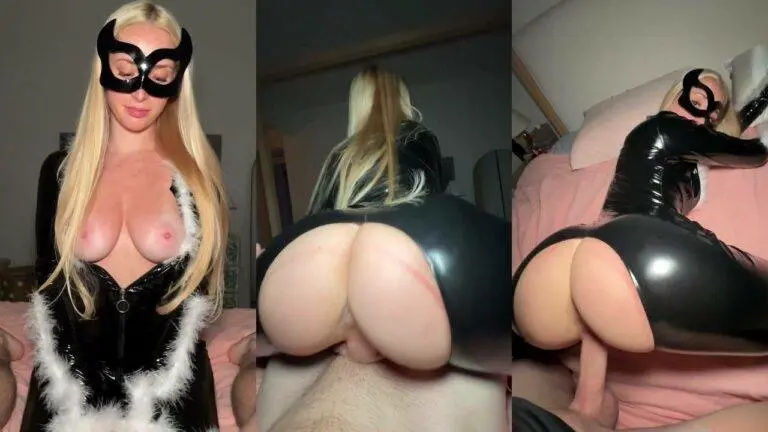 Madison Moores – Homemade OnlyFans Sextape In Latex Cat Woman Costume Leak