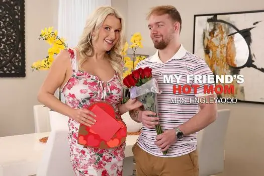 Mrs. Englewood – Sexy MILF Mrs. Englewood gives her son’s friend the best Valentine Day fuck ever