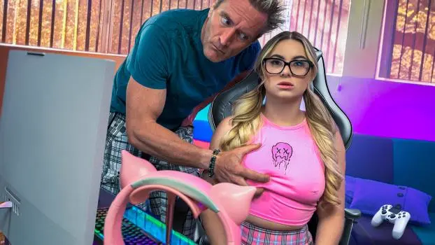 Aria Banks – Uncle’s Free Use Dream: Tiny Gamer Girl Glitches Unless She Gets Dick