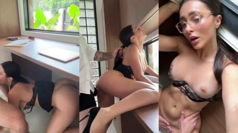 Caryn Beaumont – Office Slut Teases Her Ass And I Fucks Her Brains Out Under My Table OnlyFans Scene