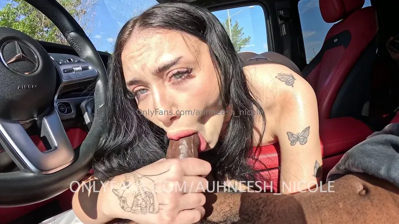 Auhneesh Nicole – Car BBC Sucking OnlyFans Model Scene