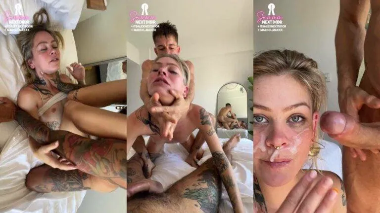Sammmnextdoor – Sucking Cock While Get Pounded DP Threesome And Double Cumshot