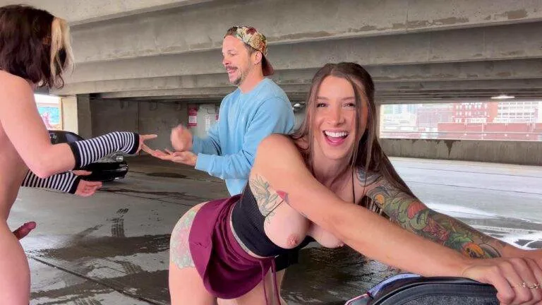 Mathema Kitten – Rock Paper Scissors Challenge MFM Taking Turn On Her Pussy In The Parking Lot OnlyFans Scene